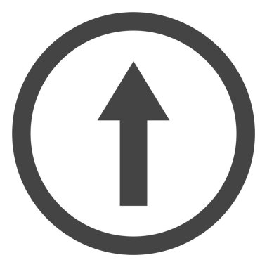 Ok yukarı simge tasarlamak vektör yuvarlak