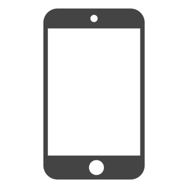 Beyaz bir arka plan Akıllı telefon vektör simgesi. Smartphone kimse ile bir yalıtılmış düz simge tasarlamak.