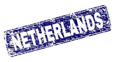 Yuvarlatılmış dikdörtgen damga çizilmiş Hollanda çerçeveli