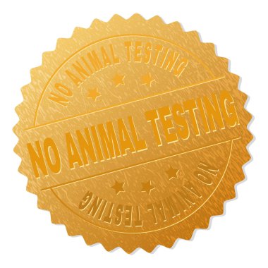 Altın madalyon damga test hiçbir hayvan
