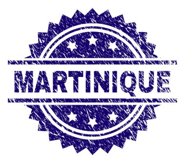 Dokulu Martinique damga mühür çizik