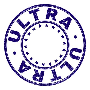 Grunge Ultra yuvarlak damga mühür dokulu