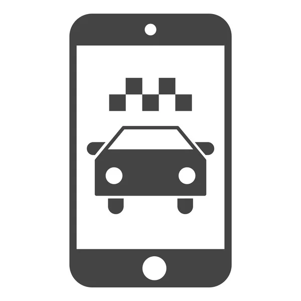矢量出租车智能手机应用图标插图 — 图库矢量图片