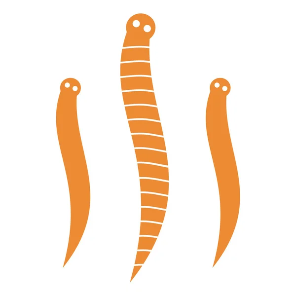 Ilustração do ícone dos vermes vetores —  Vetores de Stock