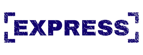 Grunge texturierte Expressstempel Siegel zwischen den Ecken — Stockvektor
