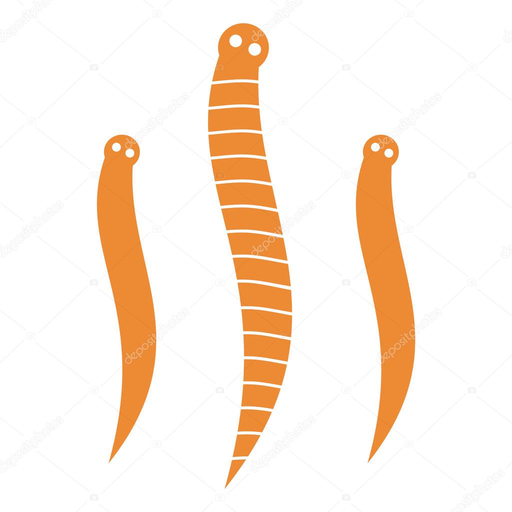 Vector Worms Icon Illustration