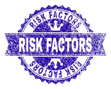 Grunge Risk faktörleri damga mühür kurdele ile dokulu