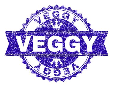 Kurdele ile dokulu Veggy damga mühür çizik