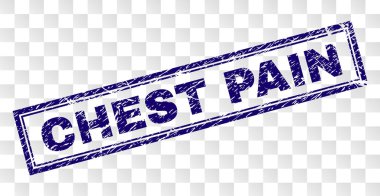 Grunge göğüs ağrısı dikdörtgen damgası