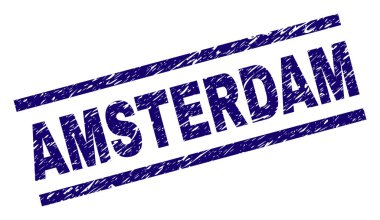 Dokulu Amsterdam damga mühür çizik