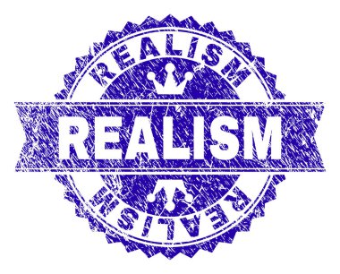 Dokulu gerçekçilik damga mühür kurdele ile çizik