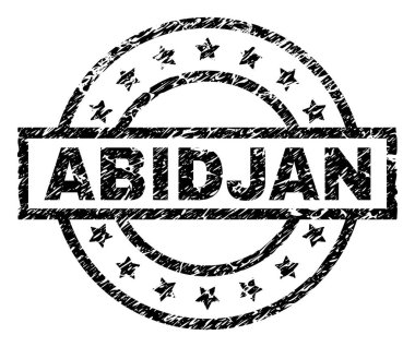 Grunge Abidjan damga mühür dokulu