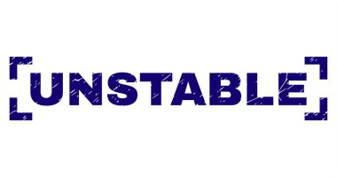 Dokulu kararsız damga mühür köşeler arasında çizik