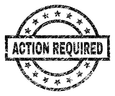 Damga mühür çizilmiş dokulu eylem gerekli