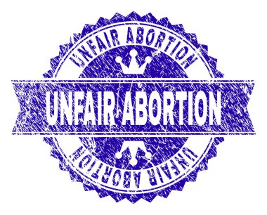 Grunge haksız kürtaj damga mühür kurdele ile dokulu