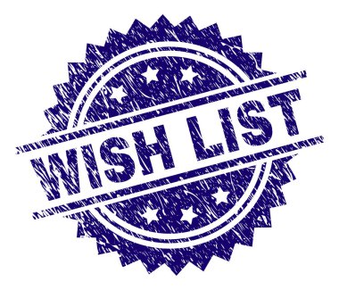 Dokulu dilek listesi damga mühür çizik