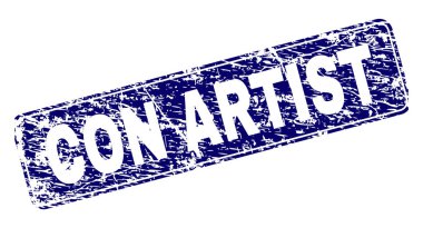 Yuvarlatılmış dikdörtgen damga çizilmiş Con sanatçı çerçeveli