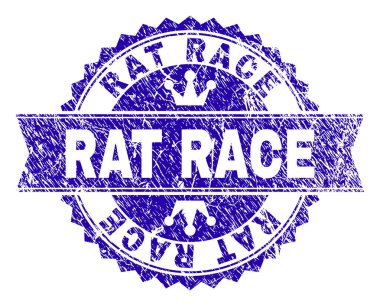 Grunge keşmekeş damga mühür kurdele ile dokulu