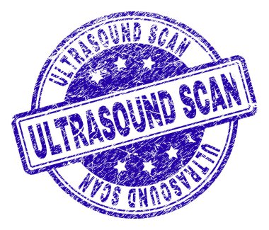 Grunge ultrason tarama damga mühür dokulu