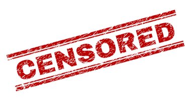 Dokulu sansürlü damga mühür çizik