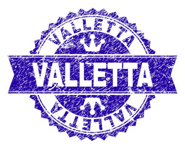 Dokulu Valletta damga mühür kurdele ile çizik