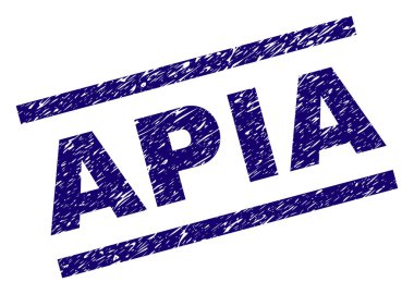 Dokulu Apia damga mühür çizik