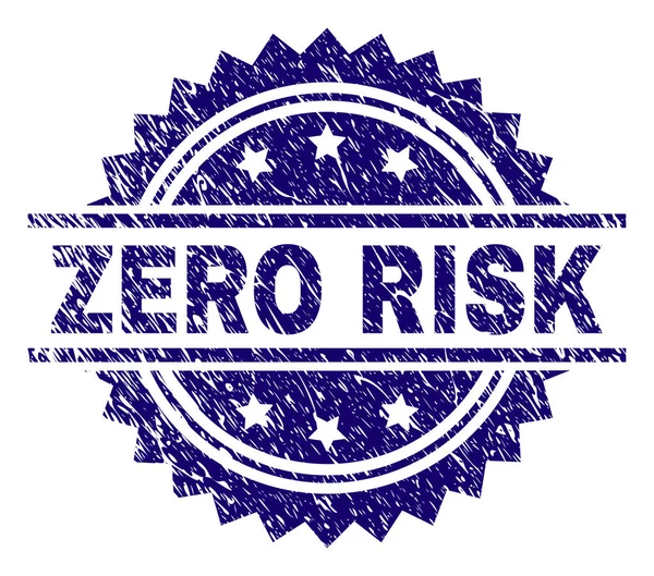 Grunge Textured ZERO RISK Stamp Seal — Stock Vector
