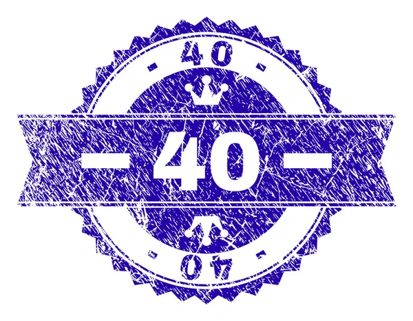 Grunge Textured Sigillo di 40 francobolli con nastro — Vettoriale Stock