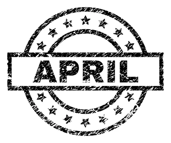Porysowana teksturowanej plombie April — Wektor stockowy
