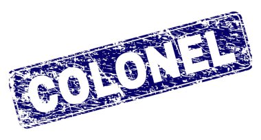 Yuvarlatılmış dikdörtgen damga çizilmiş Albay çerçeveli