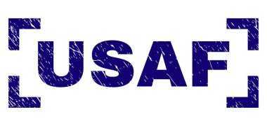 Grunge Usaf damga mühür köşeler arasında dokulu