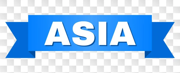 Blauwe streep met Asia titel — Stockvector