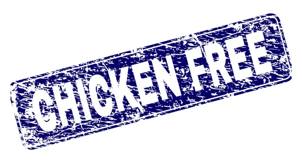 Ücretsiz Grunge tavuk yuvarlatılmış dikdörtgen damga çerçeveli — Stok Vektör