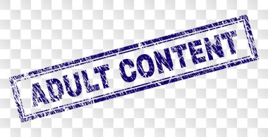 Grunge yetişkin içerik dikdörtgen damgası