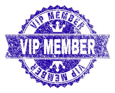 Grunge üye VIP damga mühür kurdele ile dokulu