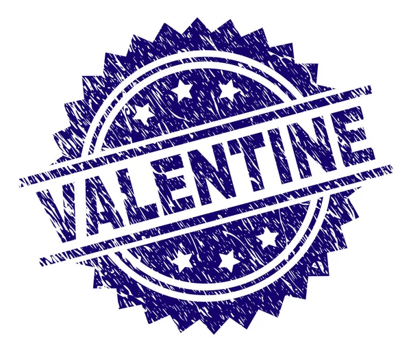 Gekrast getextureerde Valentine stempel-zegel — Stockvector