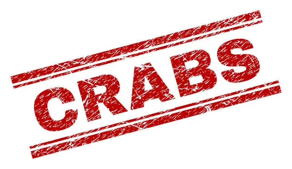 Sello de sello CRABS texturizado rayado — Archivo Imágenes Vectoriales