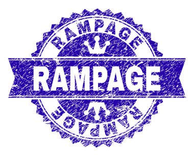 Grunge Rampage damga mühür kurdele ile dokulu