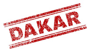 Grunge Dakar damga mühür dokulu