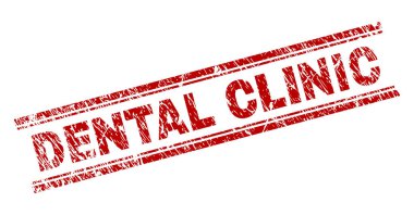 Dokulu diş kliniği damga mühür çizik