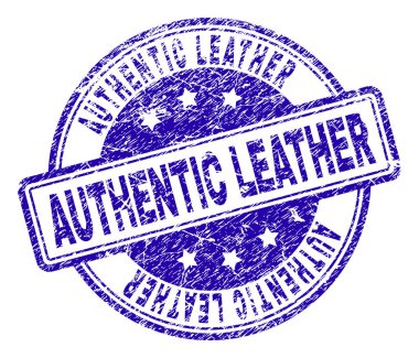 Grunge otantik deri damga mühür dokulu