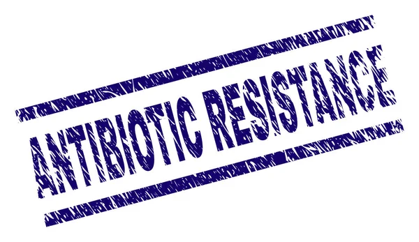 Sello de sello de resistencia antibiótica texturizado rayado — Vector de stock
