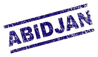 Dokulu Abidjan damga mühür çizik