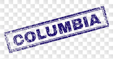 Grunge Columbia dikdörtgen damgası