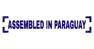 Grunge dokulu içinde birleştirilmiş Paraguay damga mühür köşeler arasında
