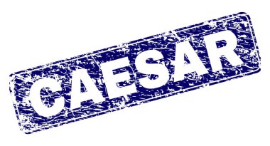 Yuvarlatılmış dikdörtgen damga grunge Sezar çerçeveli