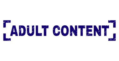 Dokulu yetişkin içerik damga mühür köşeleri içinde çizik