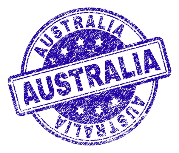 Zerkratzte texturierte australische Briefmarke — Stockvektor