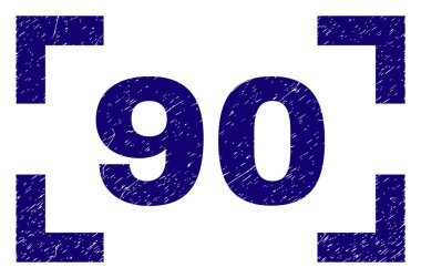 Dokulu 90 damga mühür köşeler arasında çizik