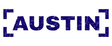 Dokulu Austin damga mühür köşeleri içinde çizik